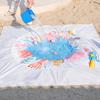 1 Set Baby Paddling Pool Beach Blanket with Stake Bag Lightweight Portable Foldable 2-In-1 Summer Vacation Toddlers Puddle Pool Outdoor Camping Mat