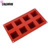Silicone Mold 8 Holes Small Square 3D Shape Baking DIY Jelly Muffin Mousse Ice-creams Chocolate Tool