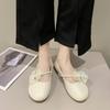 Fashion Women's Shoes 2024 Mary Janes Woman Flats Sweet Dress Flats Girls Bow Tie Round Toe Shallow Slip On Soft Bottom Shoes Ladies