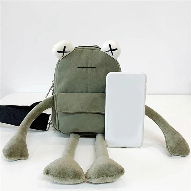 Сумка для девочек Tide Cartoon Cute Frog Crossbody Bags Casual Messenger Bag Chest Unisex Shoulder Women Bolsa