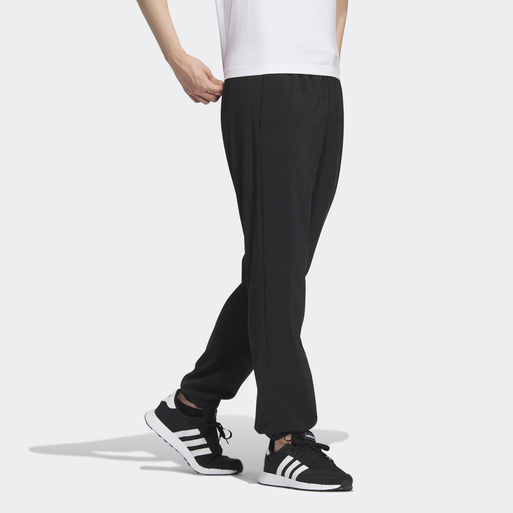 Adidas Нео тканые спортивные штаны с простым логотипом мужские низ черный IB7682