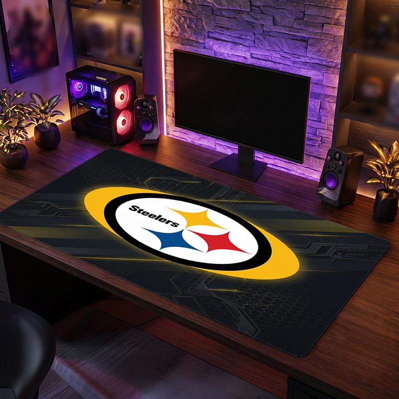 Pittsburgh Steelers Pattern Mousepad Anti?Slip Rubber Desk Pad For Gaming Working Desktop Decoration
