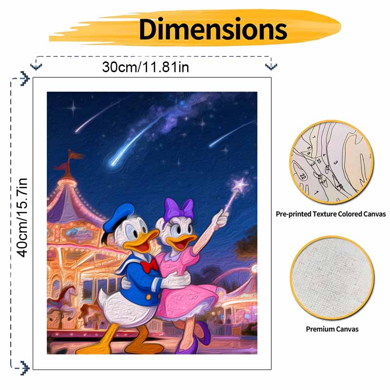 Disney Масляная живопись Цифровая живопись Художественный набор Дональд Дейзи Карусель Ночное небо Закраска Декор для дома