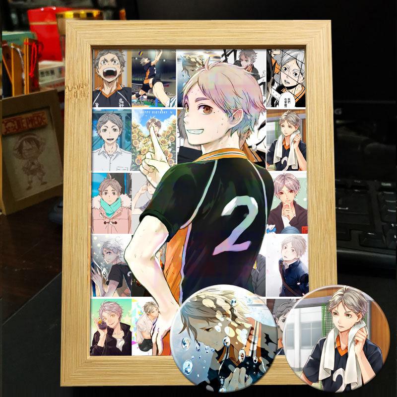 Хайкю!! Украшение фоторамки: Кагеяма Тобио и Хината Шоё - Готовая фоторамка-дисплей в подарок