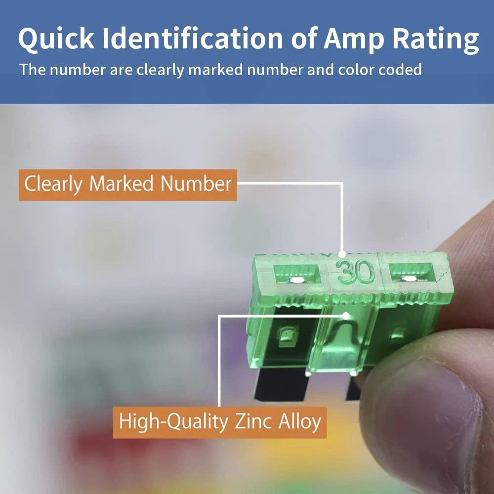 120pcs/box 2A-35A Fuse Combination Kit Plastic Box Auto Assortment Fuse Car Fuse Car Truck