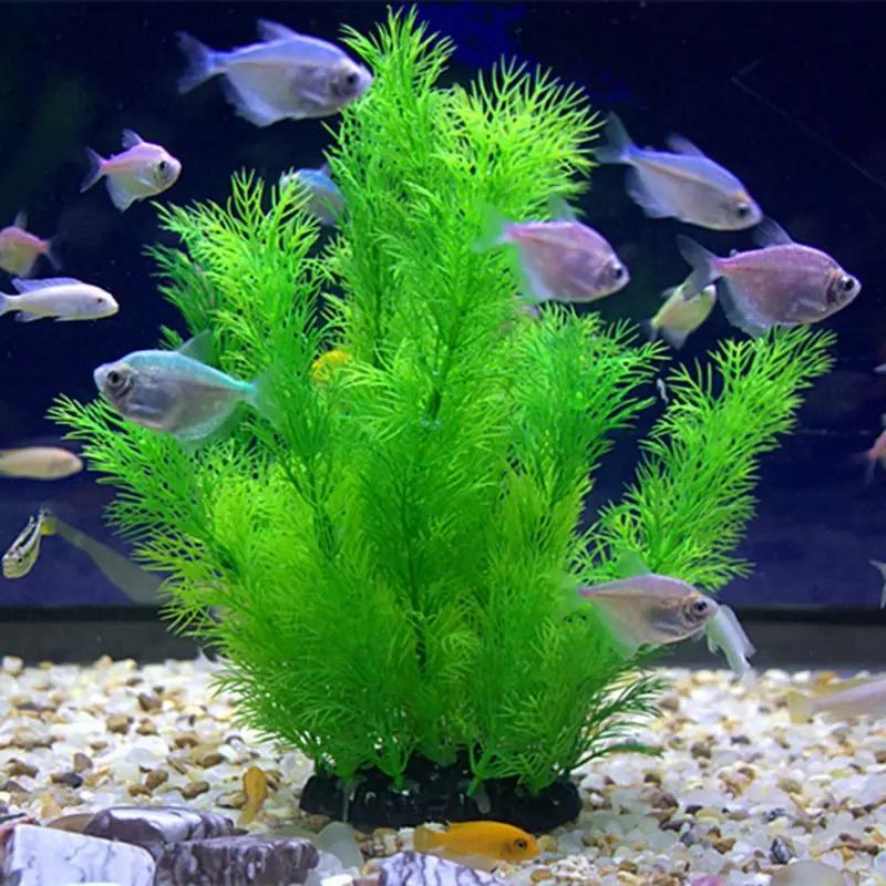 Artificial Aquarium Decor Plants Underwater Water Grass Aquatic Plastic Plants For Fish Tank Aquarium Decorations
