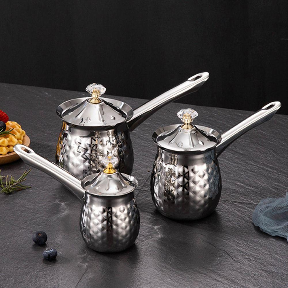 Устойчивая турецкая кофеварка с ручкой для подогрева молока, универсальный чайник для кофе, бытовой