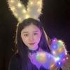 Luminous Plush Rabbit Glowing Headband Hair Hoop Glowing Headband LED Headband  Festival Decoration
