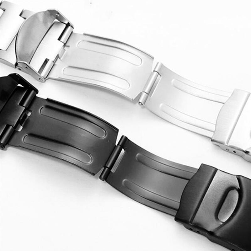 23мм316 Сплошной браслет из нержавеющей стали Для часов Swatch YCS YAS YGS IRONY Браслет Ремешок Металлический Наручный Серебристый Черный Браслеты