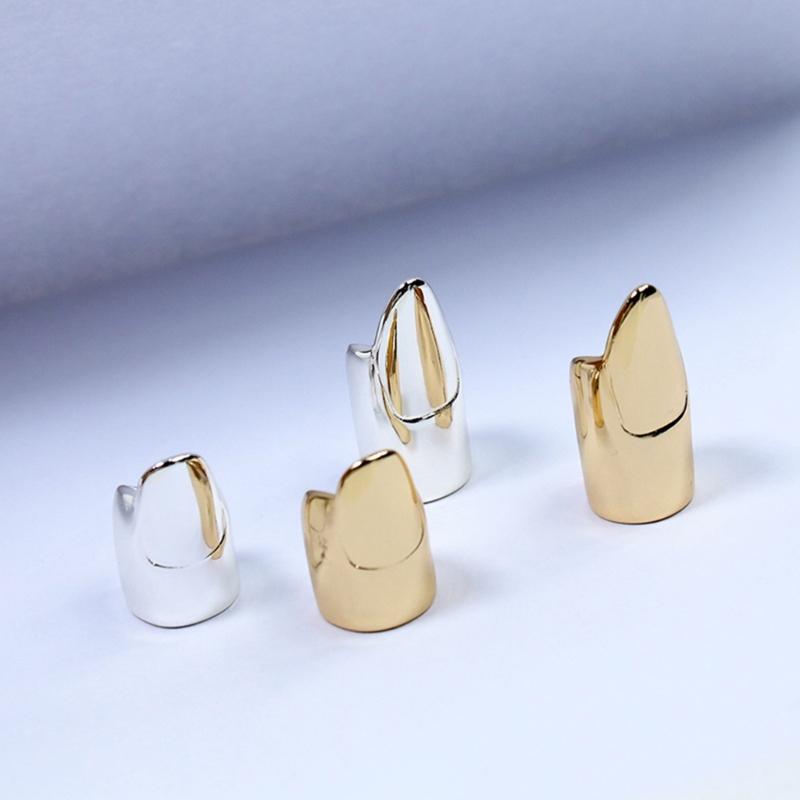 Корейское милое мультяшное кольцо-накладка на ноготь для женщин, золотые серебряные кольца, модное новое нишевое кольцо с открытым пальцем, создающее ощущение высокого класса