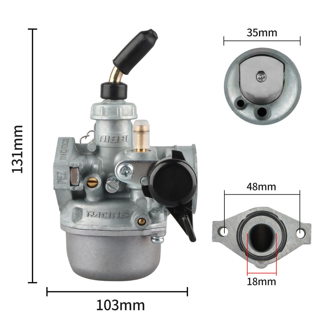 NIBBI PZ18 PZ14 Carburetor 2T 4T Motorcycle Carburetors For Honda Gy6 Mopeds Scooter ATV Dirt Bike Engine Parts