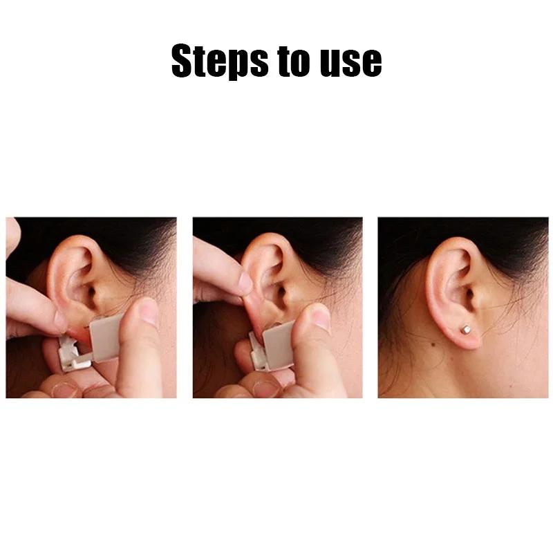 1 шт. Одноразовый безопасный стерильный пирсинг-блок для пирсинга носа с драгоценными камнями, пистолет для пирсинга, инструмент для пирсинга, машинный набор, серьга-пусет, украшение для тела