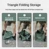 New Upgrade 64L Canvas Utility Bag, Durable Foldable Outdoor Trash Pouch W/Stake Loops, Multi-Pocket Camping Accessories Holder