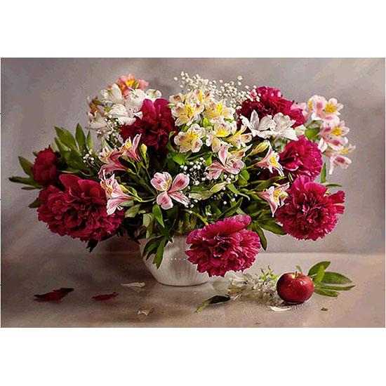 Painting Diamond Flower Diy 5d Embroidery Drill Mosaic Needlework Craft Home Decor