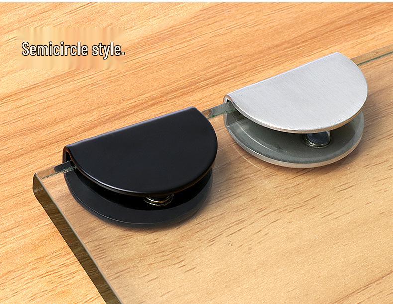 Полукруглый квадратный зажим для стекла из нержавеющей стали, кронштейн для полки