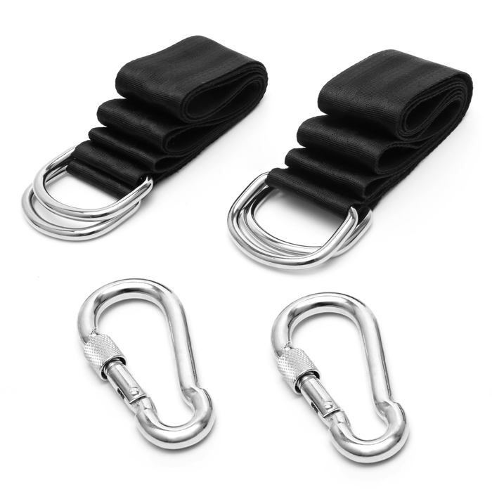 Sangles de suspension pour balançoire 2 pièces 1,5 m avec mousquetons — Nylon & inox, Heavy Duty