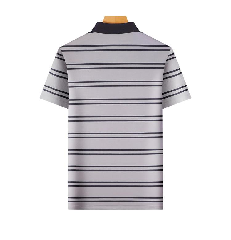 [Acetate Silk&Mulberry Silk] Light Luxury Business Silk Smooth Breathable Easy to Care Short Sleeve Polo Shirt for Men