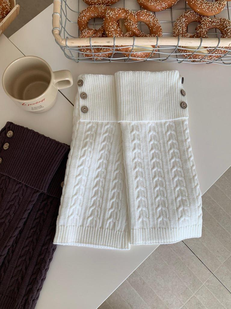 Ретро гетры с пуговицами и отворотами, вязаные косами: Гольфы Slim Fit для подиумной моды Осень-Зима