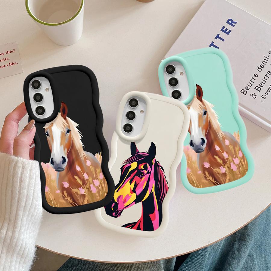 Крутой чехол-бампер для телефона с изображением лошади для Samsung Galaxy A52 A21s A16 A14 A13 A15 A11 A12 A22 A03 A23 A53 A04 A33 A05 A06