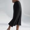 2024 French High-End Satin Bodycon A-Line Fishtail Midi Skirt for Women
