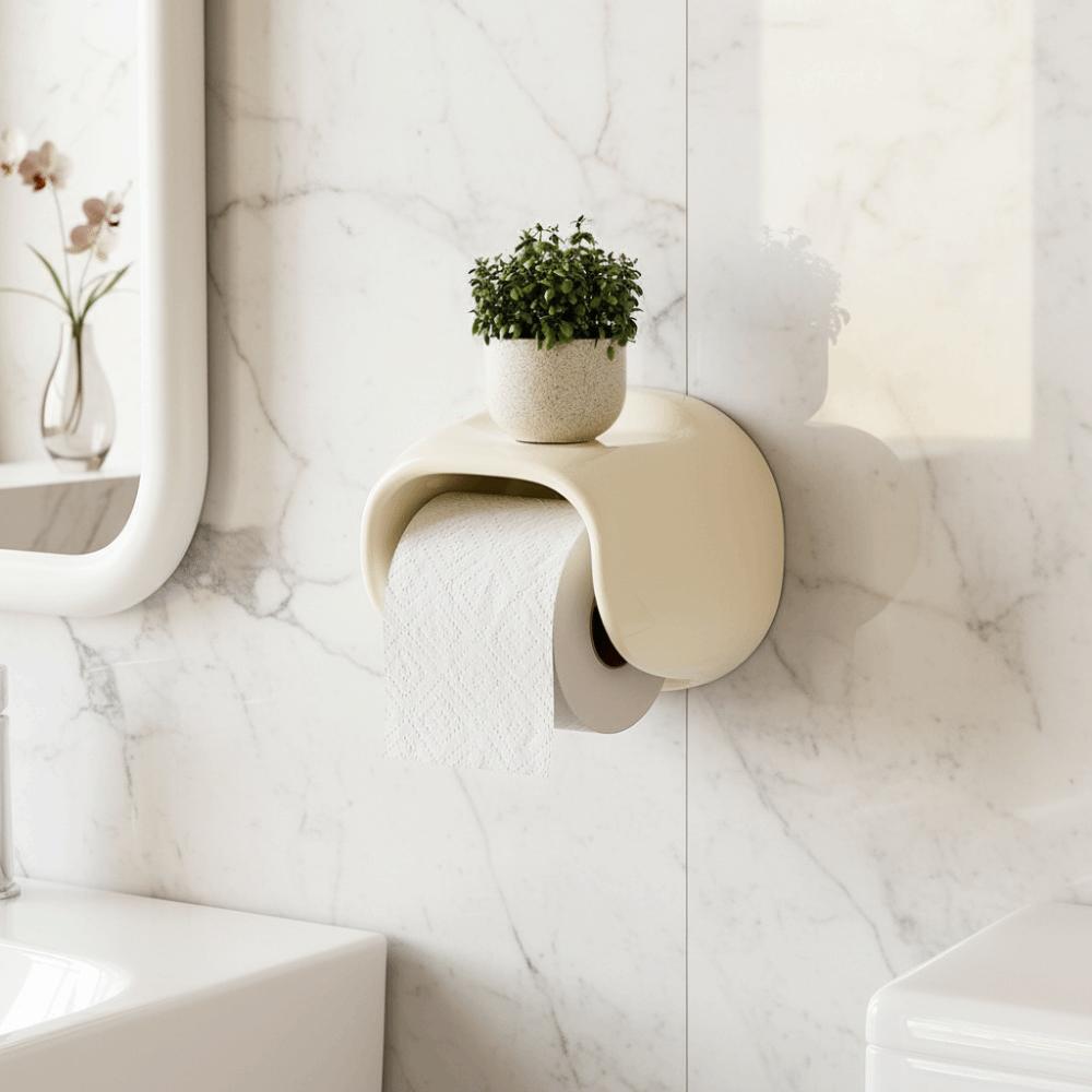 No Punching Bathroom Roll Holder Waterproof Toilet Paper Box Toilet Tissue Box  Restroom