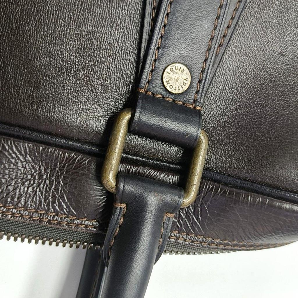 [Pre-Owned] Dark Brown Leather Shoulder Bag - Good #10MH4SB