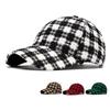 Hat Women's Autumn Winter Sun Hat Winter Warm Baseball Cap Plaid Cap