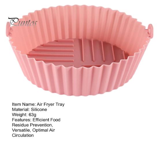 Silicone Air Fryer Pot Tray Prevents Residue BPA-Free Silicone Fryer Liner Replacement for Parchment Liner Paper Food-Safe Air Fryer Oven Accessories