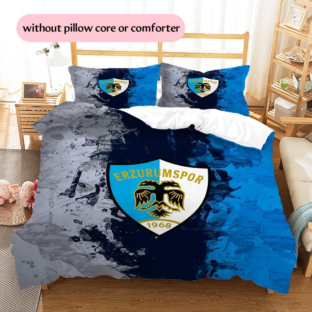 Erzurumspor FK Pattern Bedding Quilt Set Home Decoration Gift (1 * duvet cover + 2 * pillowcase without core)