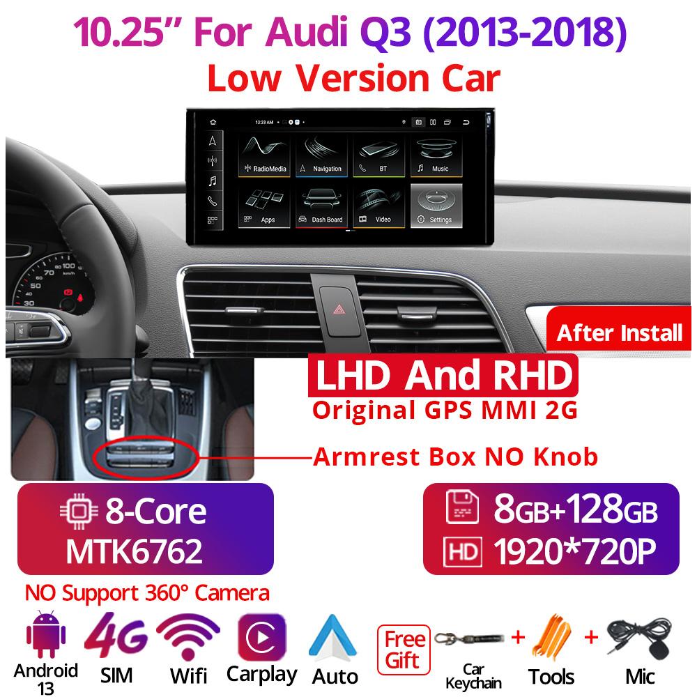 10,25'' Android 13.0 автомобильное радио для Q3 2013-2018 мультимедийный плеер навигация стерео CarPlay экран головное устройство GPS