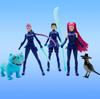 Набор фигурок Кпоп Охотиницы на демонов KPop Demon Hunters 5 шт: Руми, Мира, Зои, тигр Дерпи, сорока Суси детские игрушки 5 шт 5-12 см
