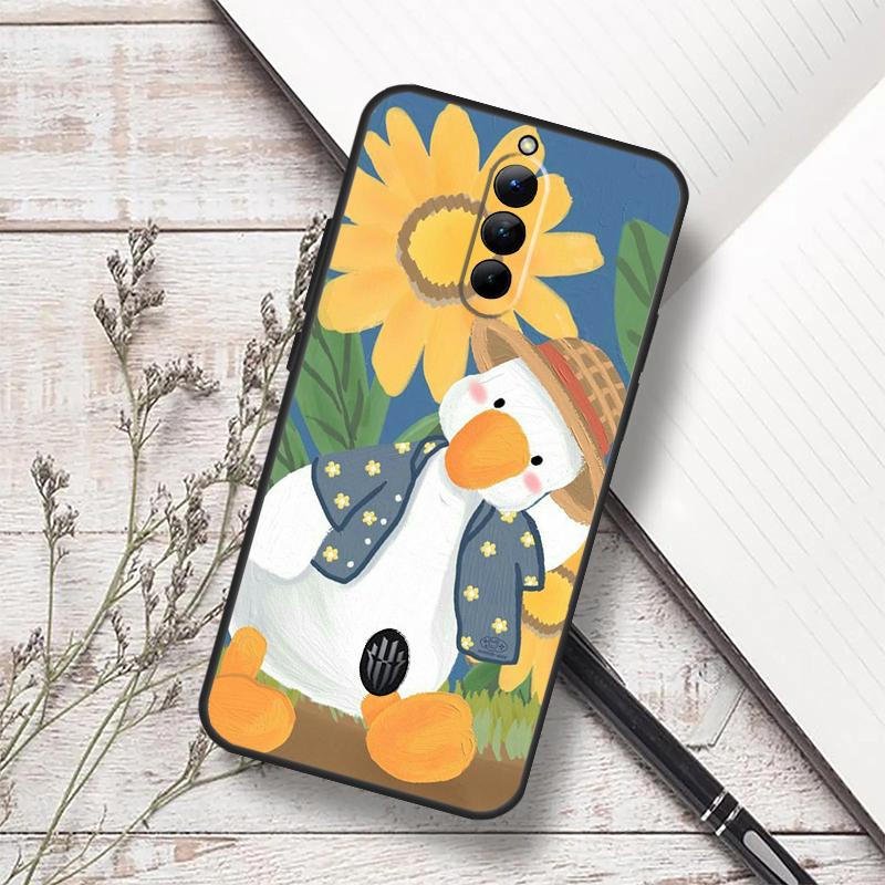 Cartoon Cute Animal Duck Case For ZTE Nubia Red Magic 7S 6S 7 Pro RedMagic 10 Air 8S 9S 10S 8 9 10 11 Pro Plus Funda