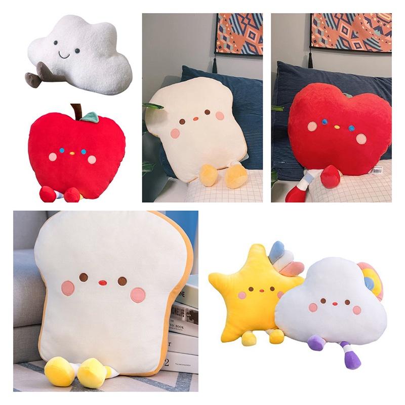 Ultra-soft Crystal Fleece Stuffed Fruit And Bread Plush Toys For Sleeping And Snuggling