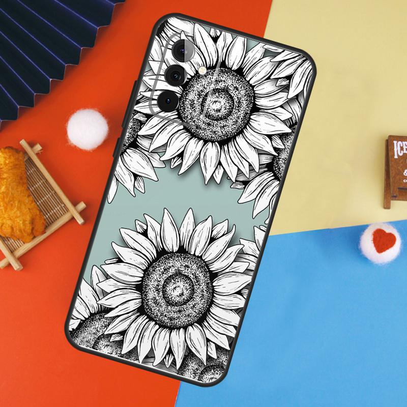 Sunflower Case For Samsung Galaxy A17 A35 A55 A06 A16 A26 A36 A56 A53 A32 A52 A33 A13 A14 A34 A54 A15