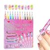 Ручки для дизайна ногтей 12 цветов Быстросохнущие Водостойкие Маркеры для ногтей для Гелевой росписи Лайнер и Инструменты для дизайна ногтей для домашнего салона