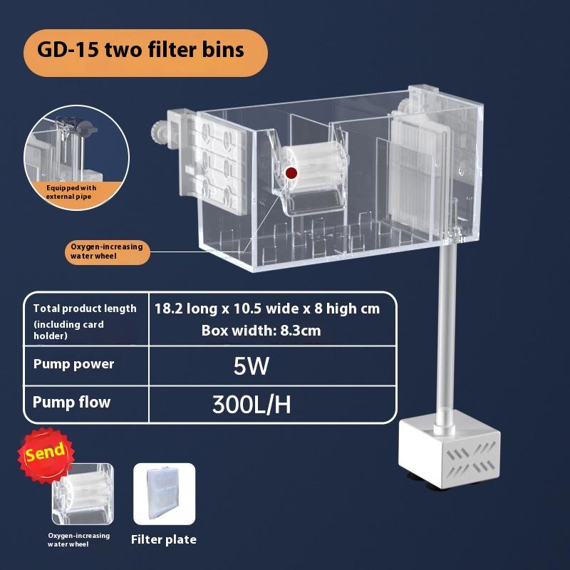 220 В настенный новый верхний фильтр настенный водопадный фильтр роликовый циркуляционный оксигенационный многослойный фильтр небольшой аквариум