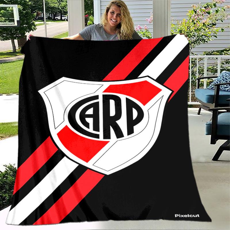 1pc Blanket - Club Atlético River Plate Print Design, Lightweight Blanket for Sofa, Bed- Soft &Warm, Gift for All Seasons