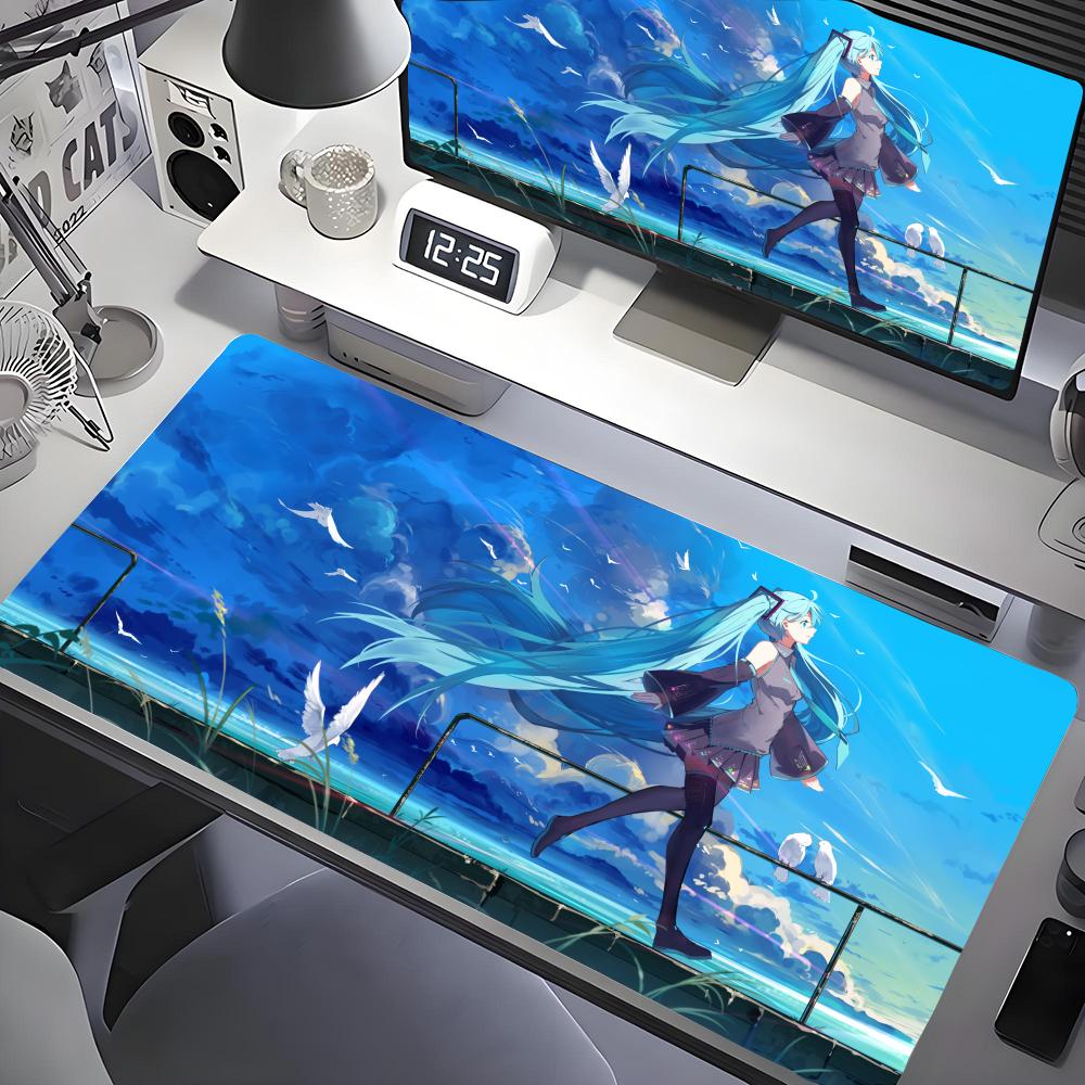 HHatsunes Miku Mouse Pad Desk Mouse Pad Cute HD Desk Pad Extended Gaming Keyboard Mats Large xcm XXL Gamer Mousepad
