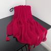 New Spring and Autumn Style Hanging Solid Color Scarf for Women's Literary Retro Versatile Shawl Thin Decorative Scarf Neck Fen