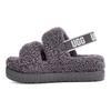 UGG О, Флаффита Ткань Удобные Простые Сандалии Женские сандалии Серый 1120876-SHA