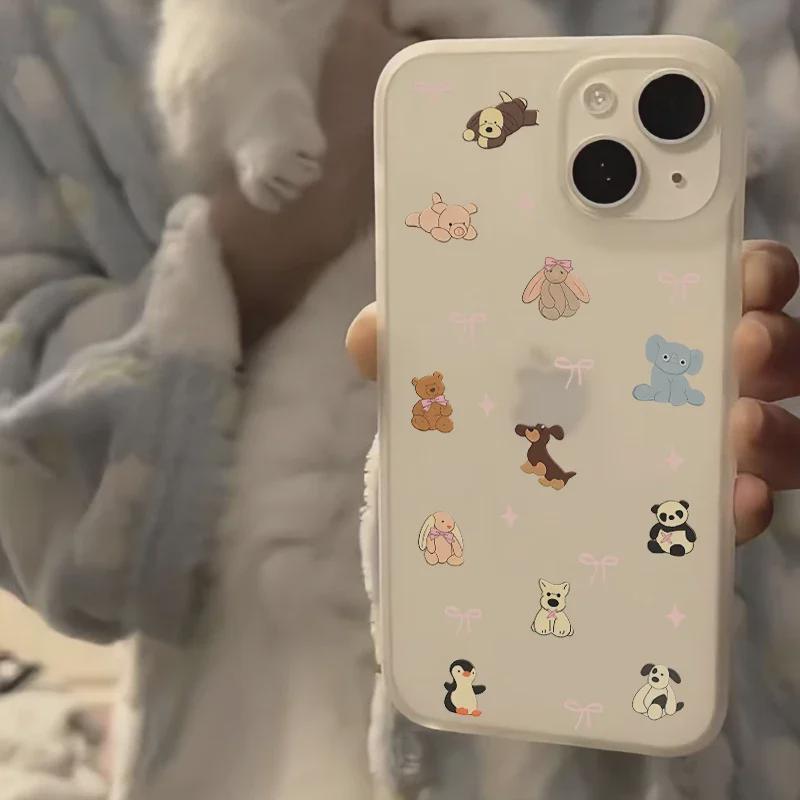 Высококачественный чехол Animal Bow для Apple iPhone 11/12/13/14 Pro/15 Pro Max