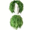 HAIRJOY Synthetic Hair Green Cosplay Wig  Fluffy Short  Curly Anime Hollowen Wigs for Women Men