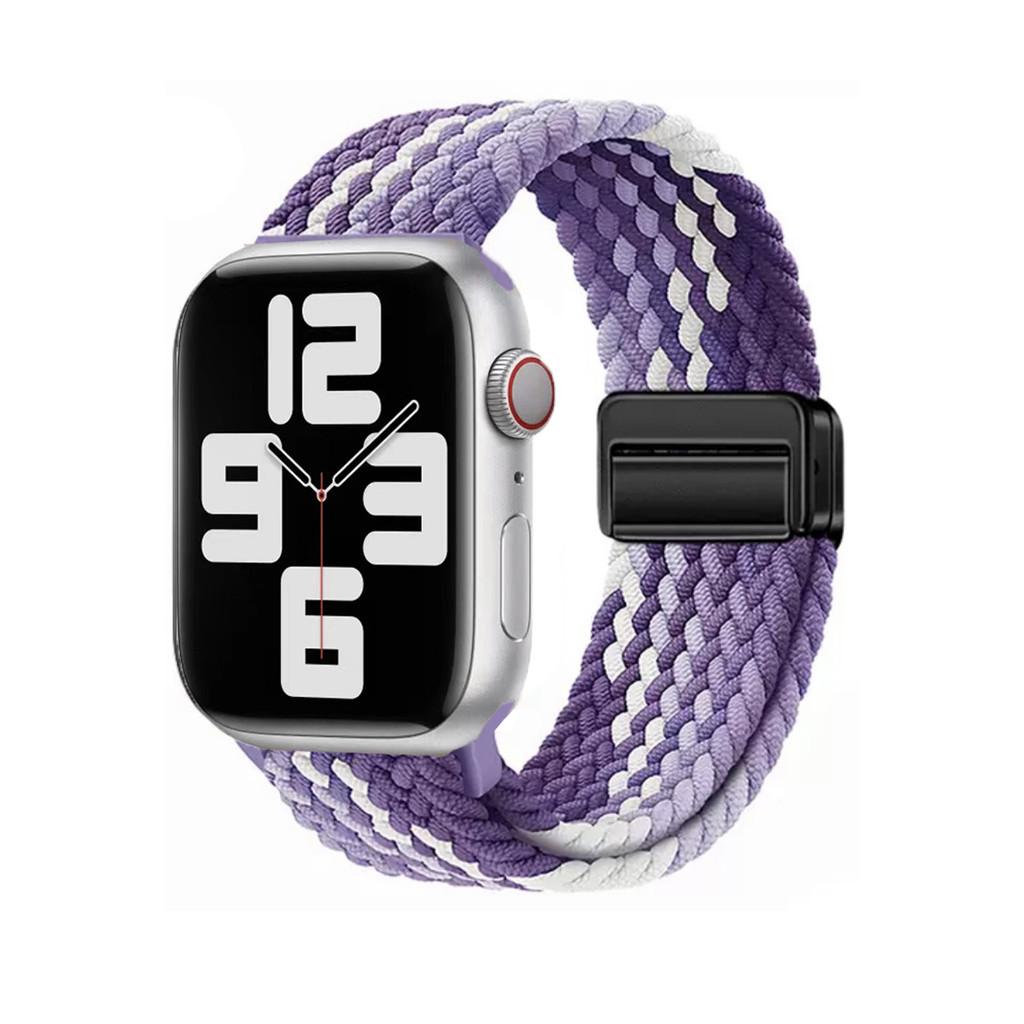 Плетеная нейлоновая ремешок-браслет Совместимый Для Apple Watch S10 46мм 44мм 40мм 45мм 49мм 41мм 38мм iWatch series se 10 7 3 5 6 8 9 Ultra