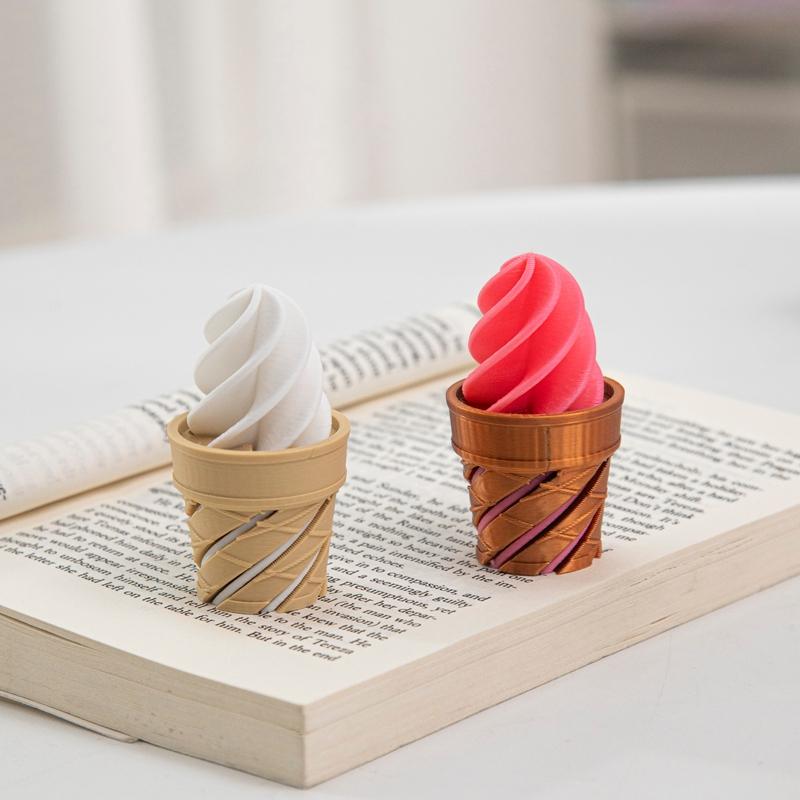 3D Printed Spiral Cone Impossible Passthrough Fidget Toy Three-Dimensional Spiral Decompression Spinning Ornament Relief Toys