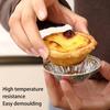 100Pcs Mini Round Egg Tart Pans Aluminum Foil Eggtart Mold Cupcake Pie Case Containers Kitchen Bakeware for Party Bakery Store