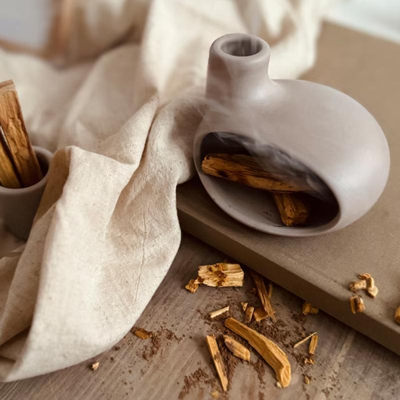 Подставка для конусообразных благовоний Домашняя печь Йога Подставка для Пало Санто Керамическая курильница для фермерского дома, новоселья, столовой, спальни, офиса