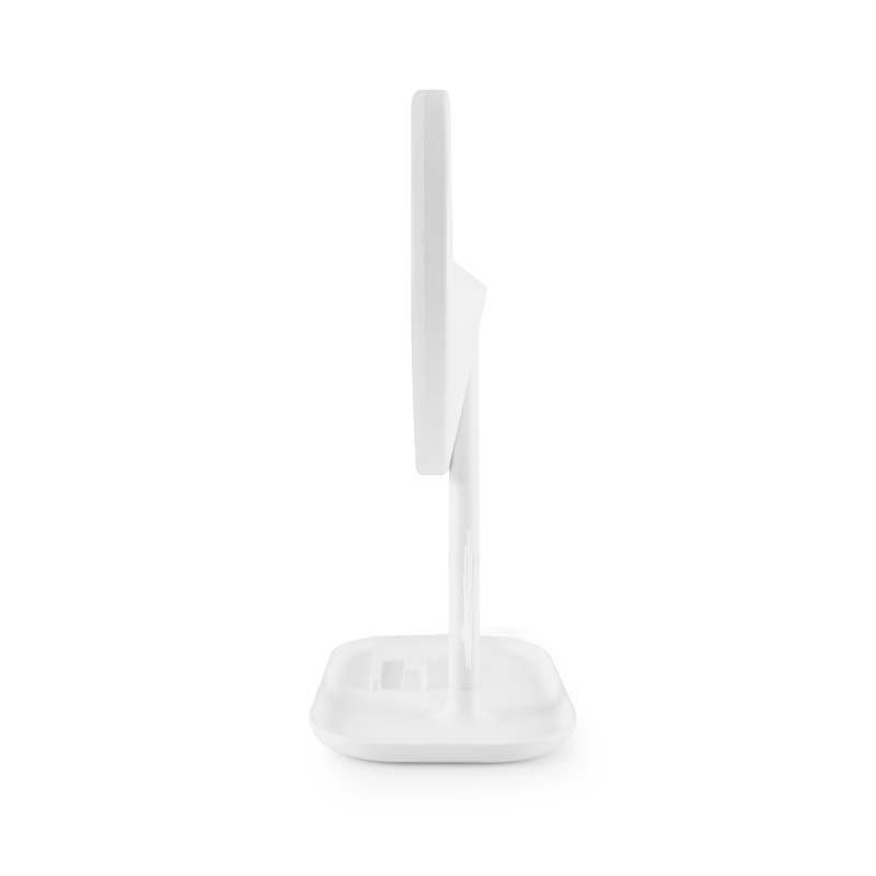 Белое настольное зеркало со светодиодной подсветкой и перезаряжаемым держателем для ювелирных изделий Mizo от Yoghi