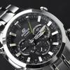 Casio Edifice Водонепроницаемые кварцевые часы 100M Стальной браслет Мужские часы Черные EQW-T630YD-1A