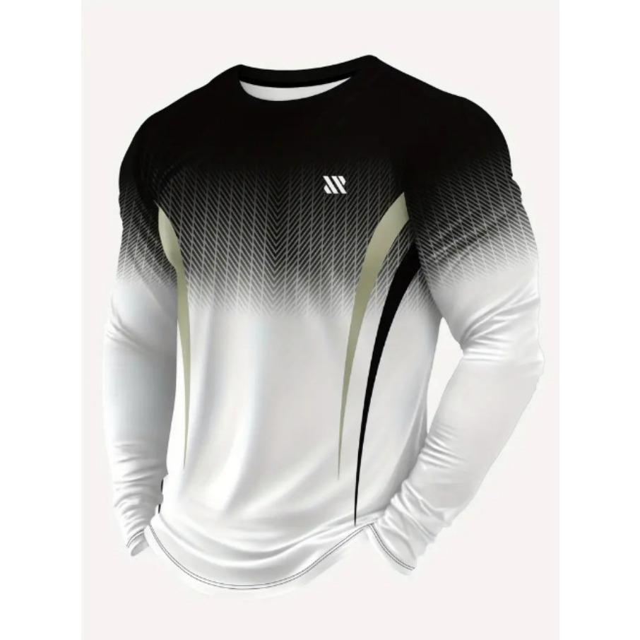 Женская футболка с круглым вырезом, длинным рукавом и 3D-принтом