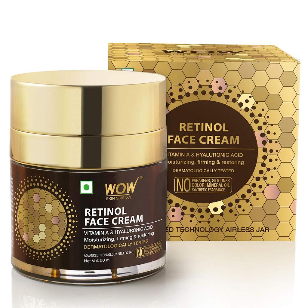 WOW skin Science Retinol Face Cream - Oil Free, Quick Absorbing, 50g